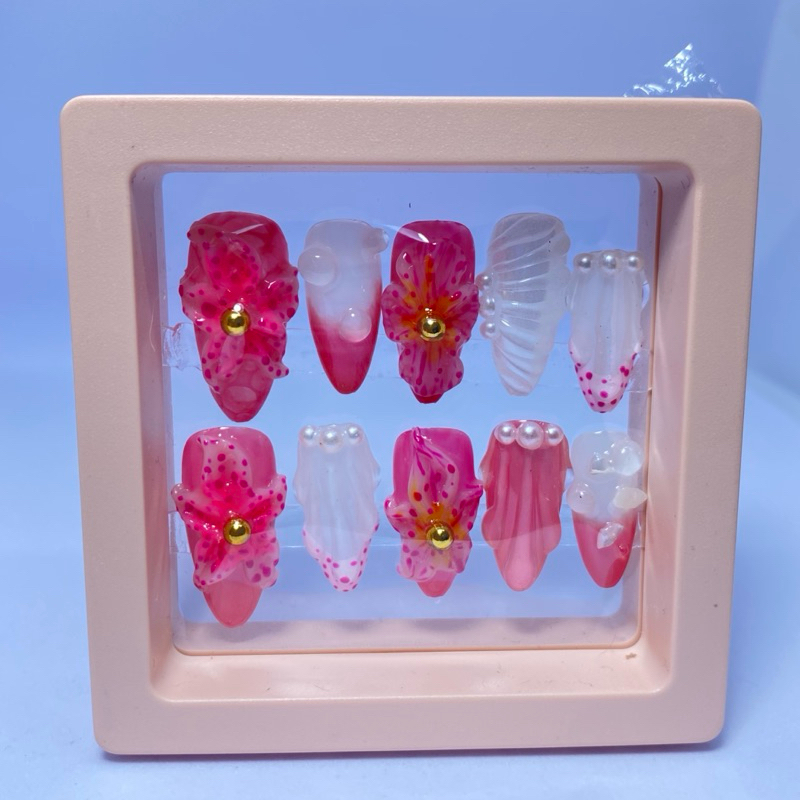 PRESS IN NAILS PINK FLOWER 3D