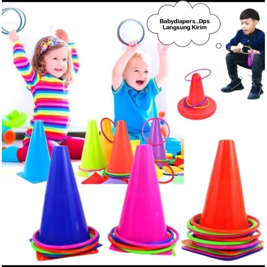 MAINAN CONE RING THROWING GAME MAINAN LEMPAR RING CONE