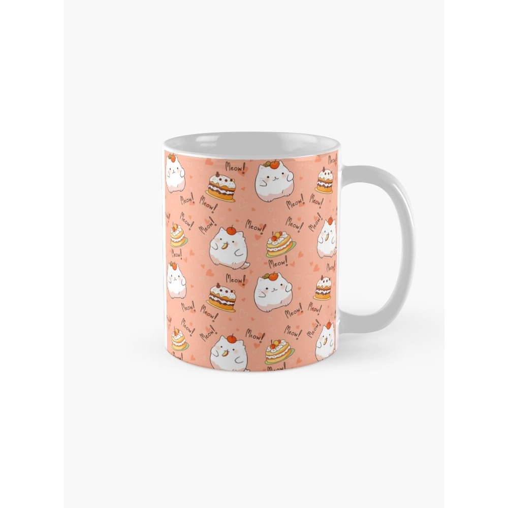 Meow Meow Cake! Cute Cat Pattern Coffee Mug