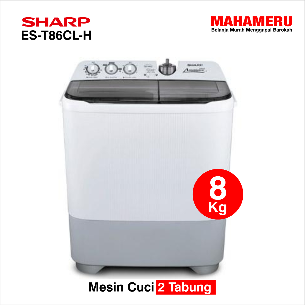 Mesin Cuci 2 Tabung SHARP ES-T86CL-H