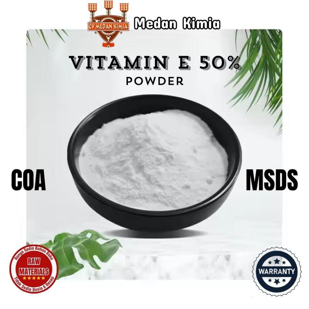 Original Vitamin E 50% Powder 50gr Oil Base / Bubuk Vit E 50% Tocopheryl Acetate / Vitamin Suplemen