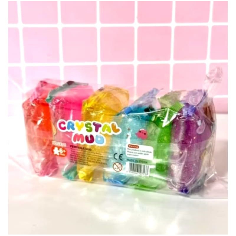 Slime Crystal Mud Slime Pack isi 6