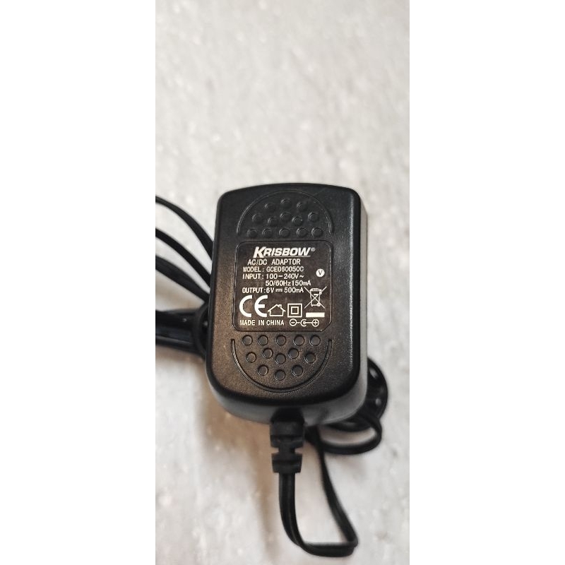 Adaptor KRISBOW 6V 500mA Jack 5,5mm