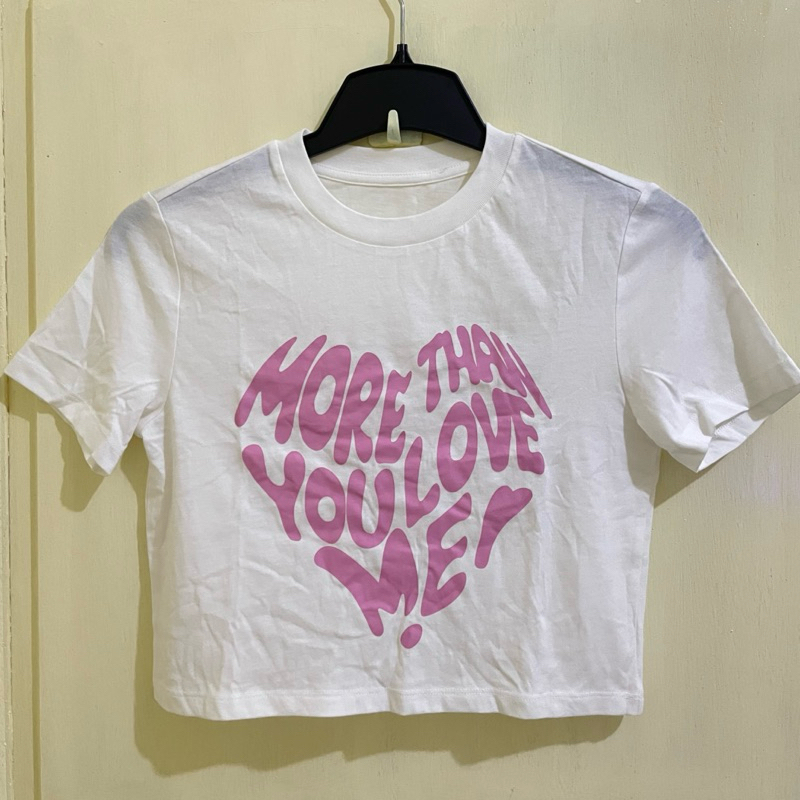 white crop top printing