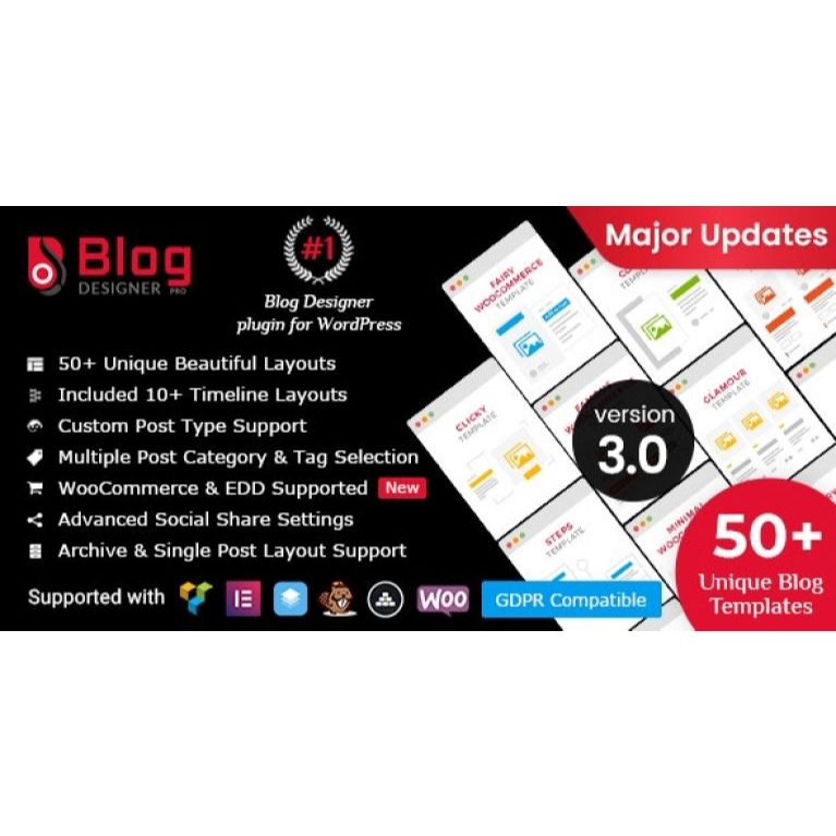 Blog Designer PRO for WordPress | Plugin Wordpress | Bonus 1 Plugin | Unlimited Device
