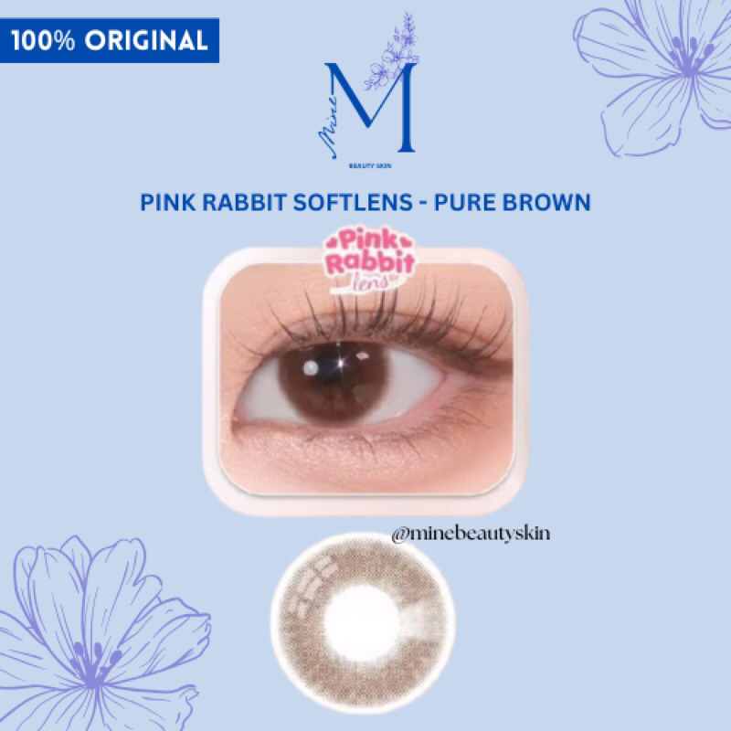Pink Rabbit Softlens Pure Brown - Normal/Minus