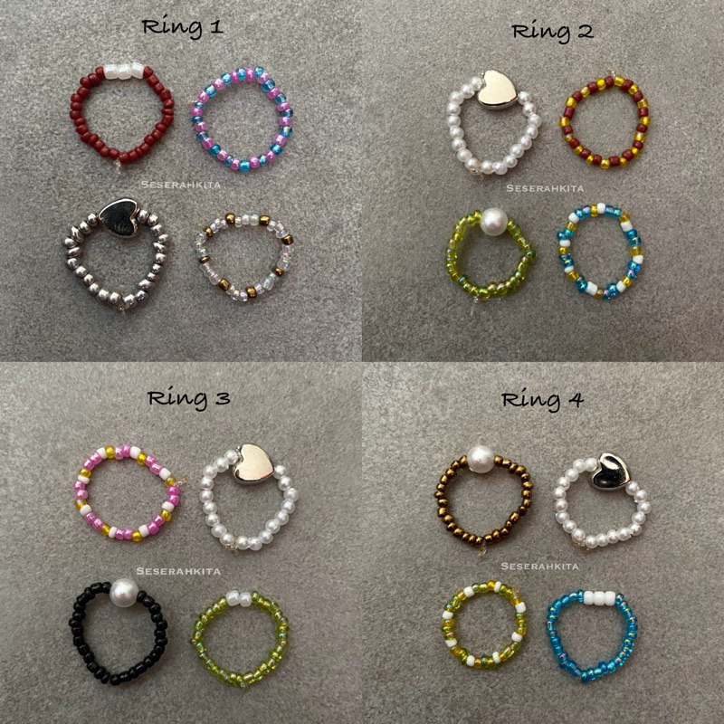 (PART 1) Bundle Cincin manik / Beaded ring