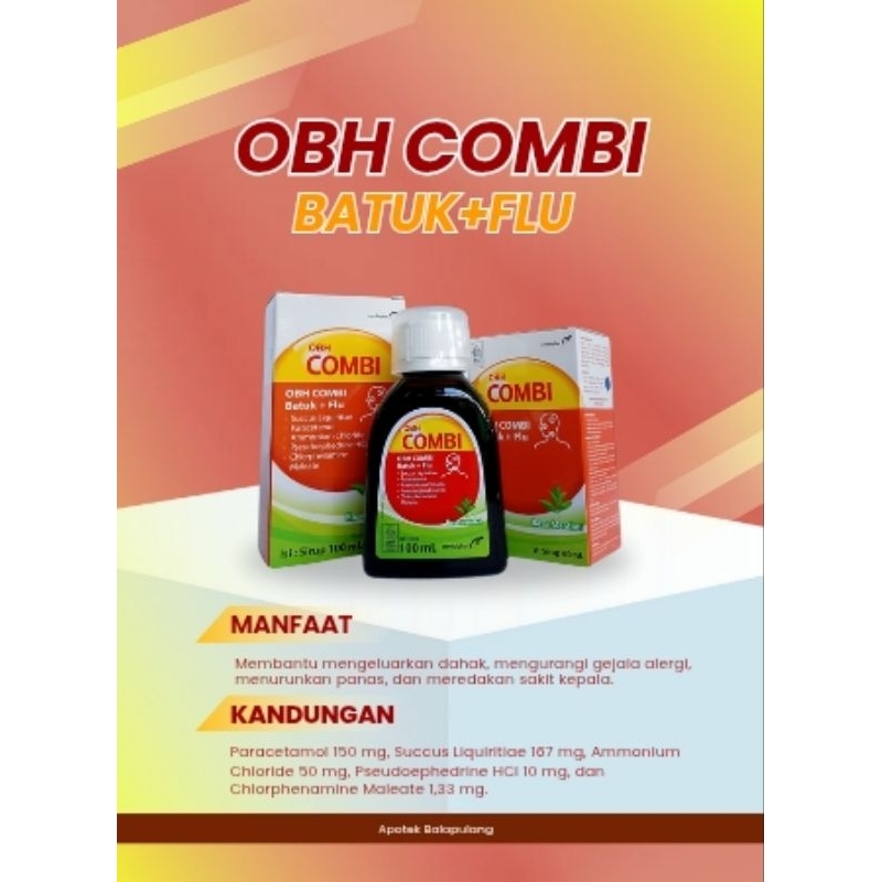 OBH COMBI BATUK+FLU @60ml @100ml/botol