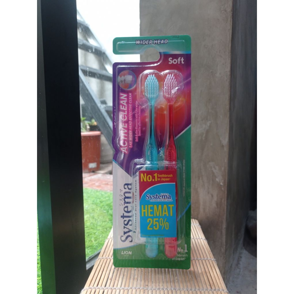 Systema Active Clean Sikat Gigi Lembut 2 pcs