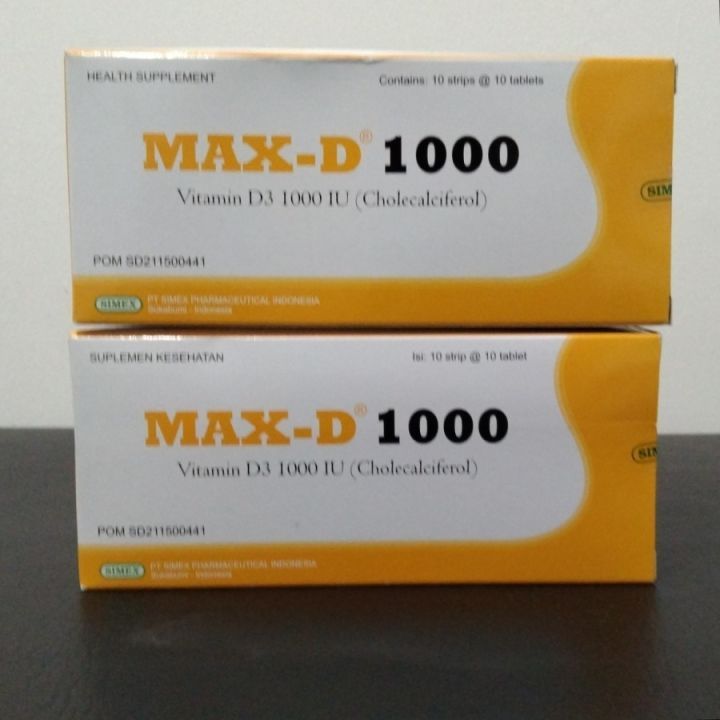 Max D 1000 Tab isi 100 (Simex) perbox