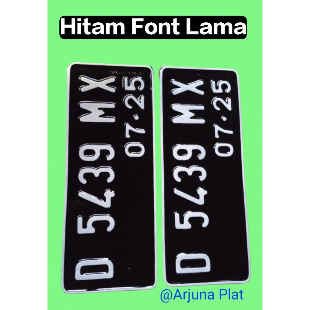 Pelat Motor Font Lama