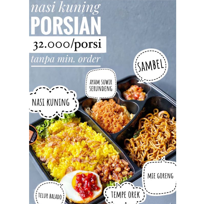 Nasi Kuning Porsian