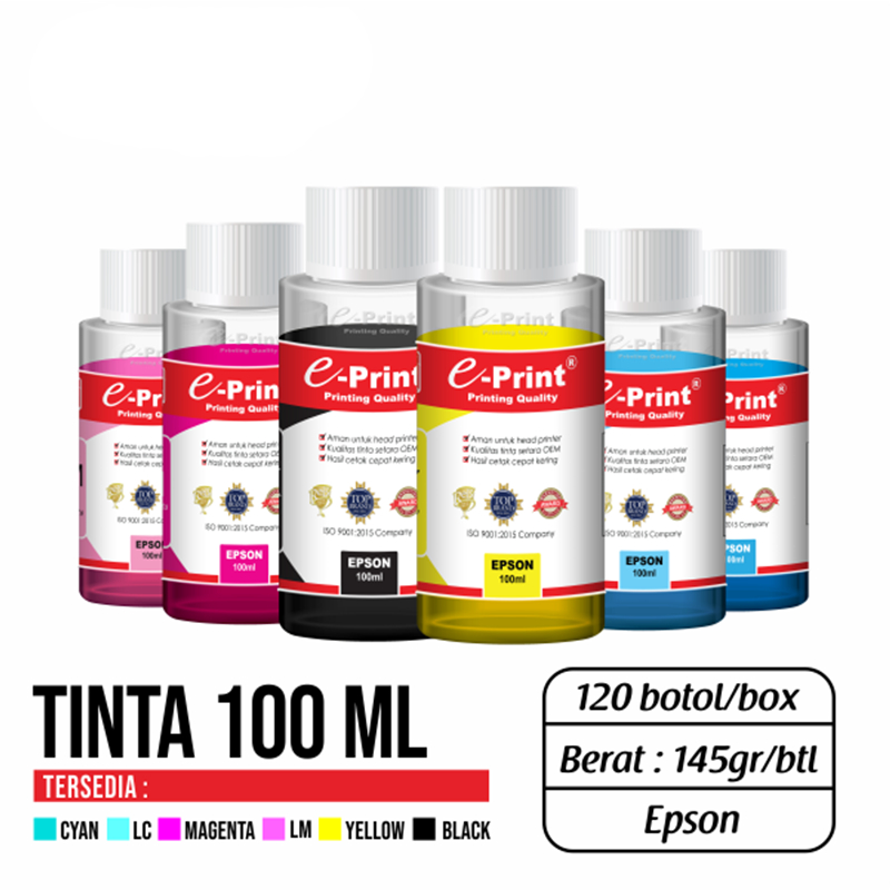 Tinta Printer Epson e-Print Reguler 100ml Free Suntikan