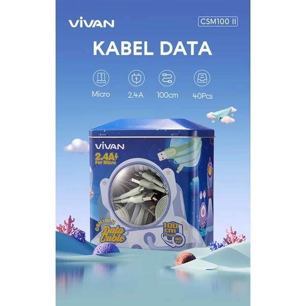 VIVAN KABEL DATA MICRO CSM100S DAN LIGHTNING CSL100S (SO-SO)