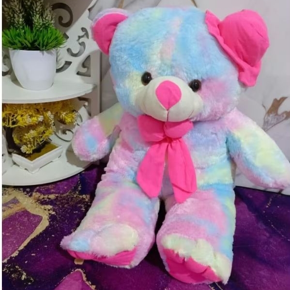 Teddy Bear Rainbow Ukuran XL
