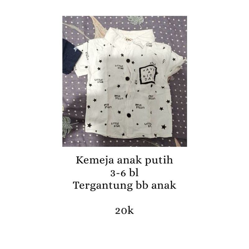 PL kemeja putih anak second