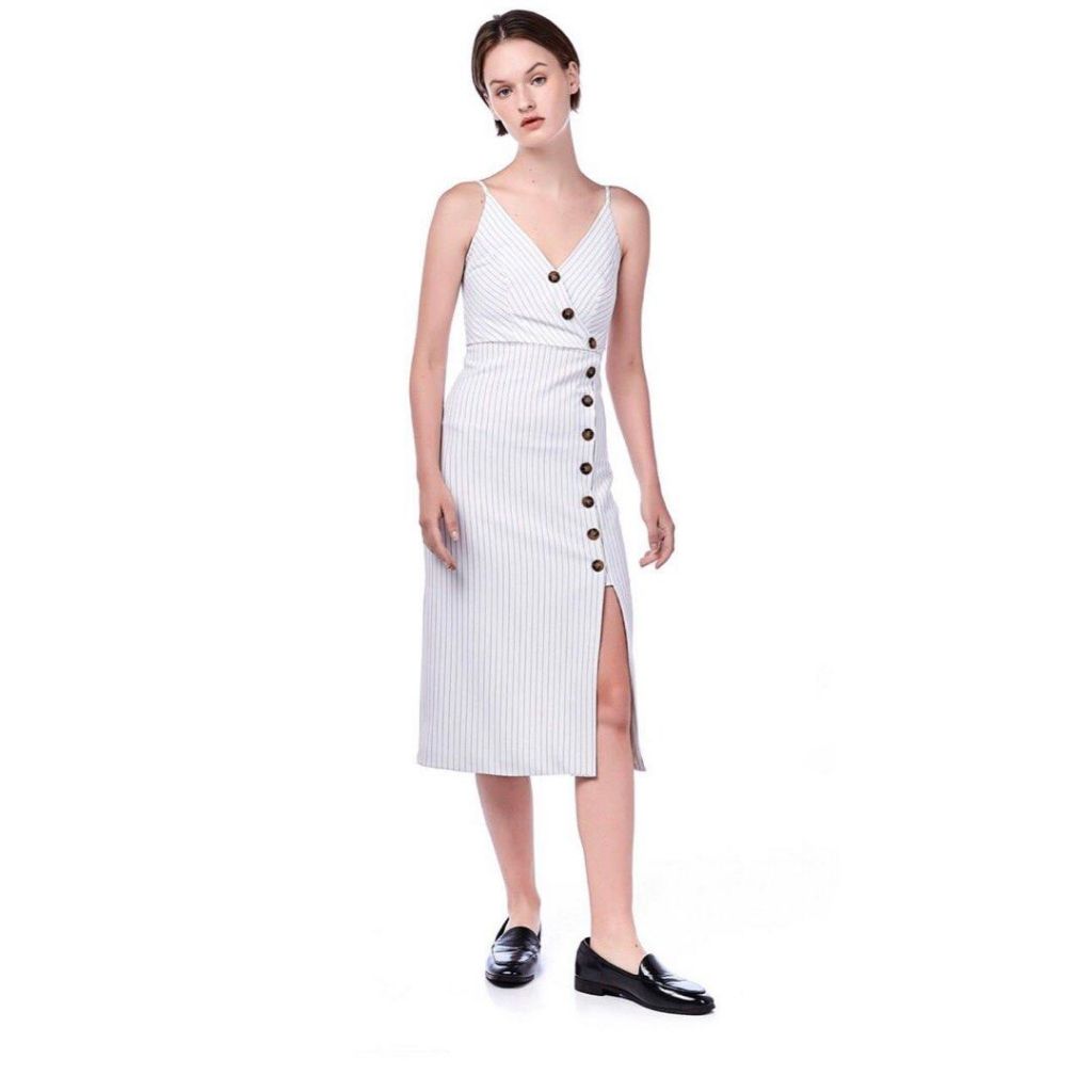 Nevaeh button down midi dress