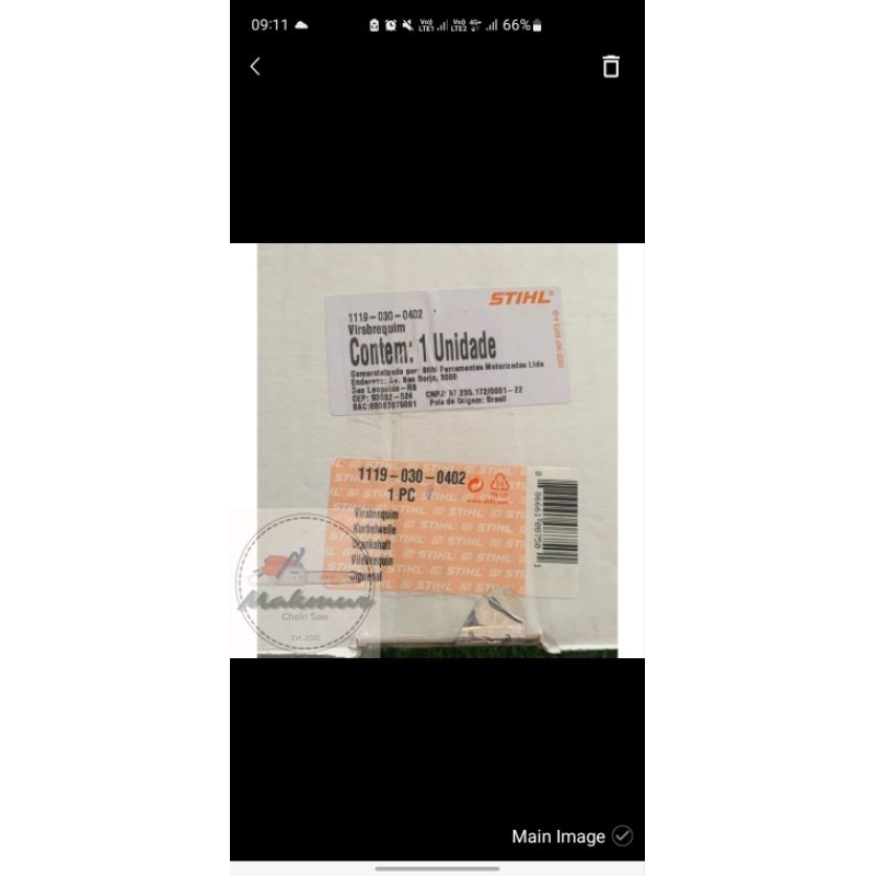 Crankshaft 382 Stihl Original