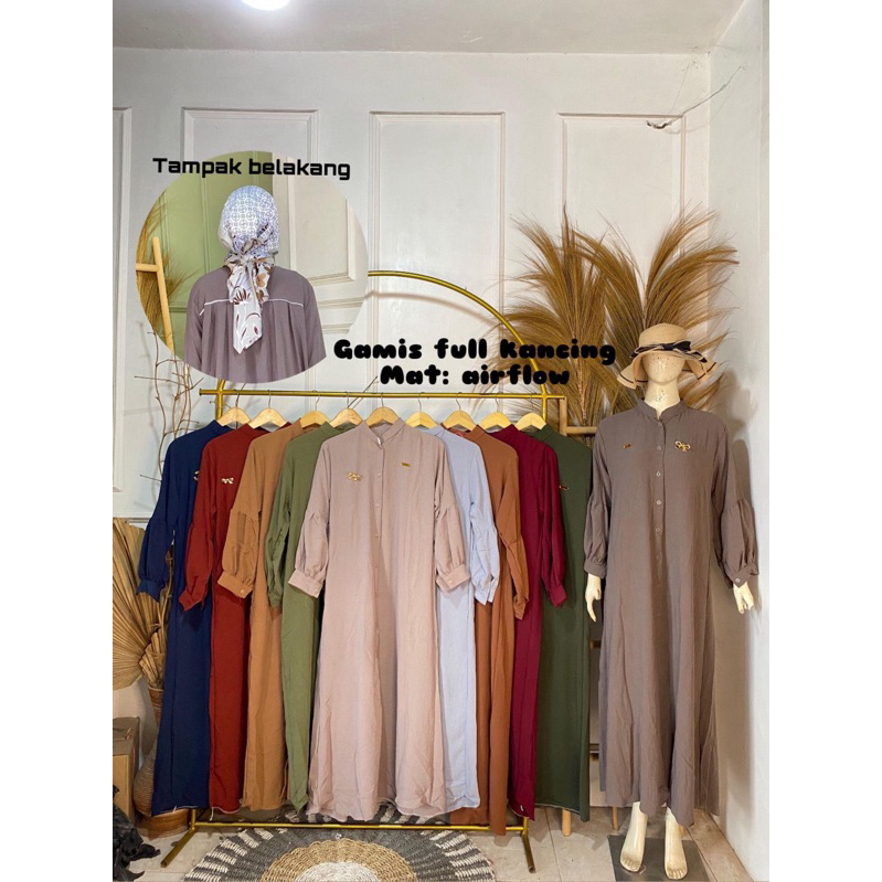 Gamis full kancing