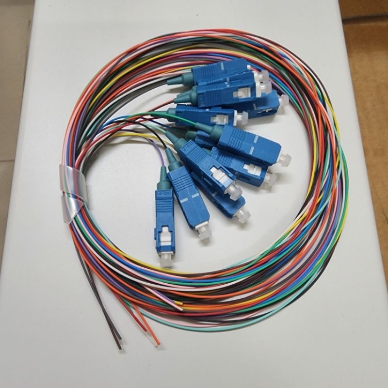 pigtail SC UPC 12 core rainbow