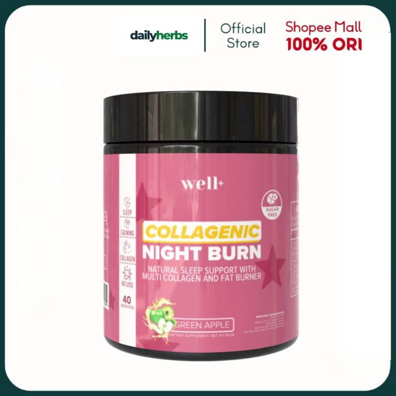 Well+Collagen nightburn 30 serving Bpom