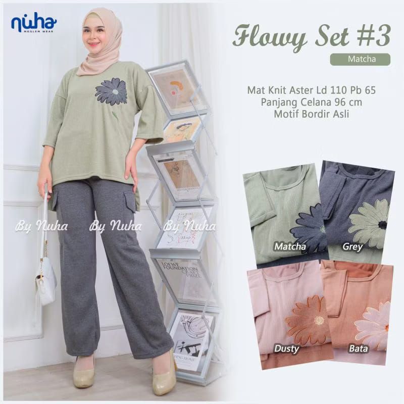 setelan wanita flowy