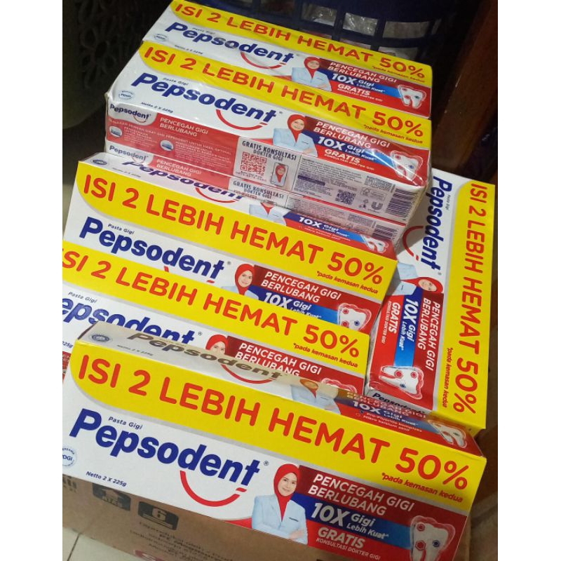 Pepsodent jumbo 2x225gr✅️