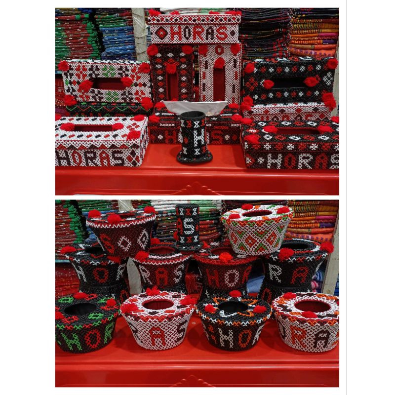 Tempat Tissue & Kolekte Manik" Handmade