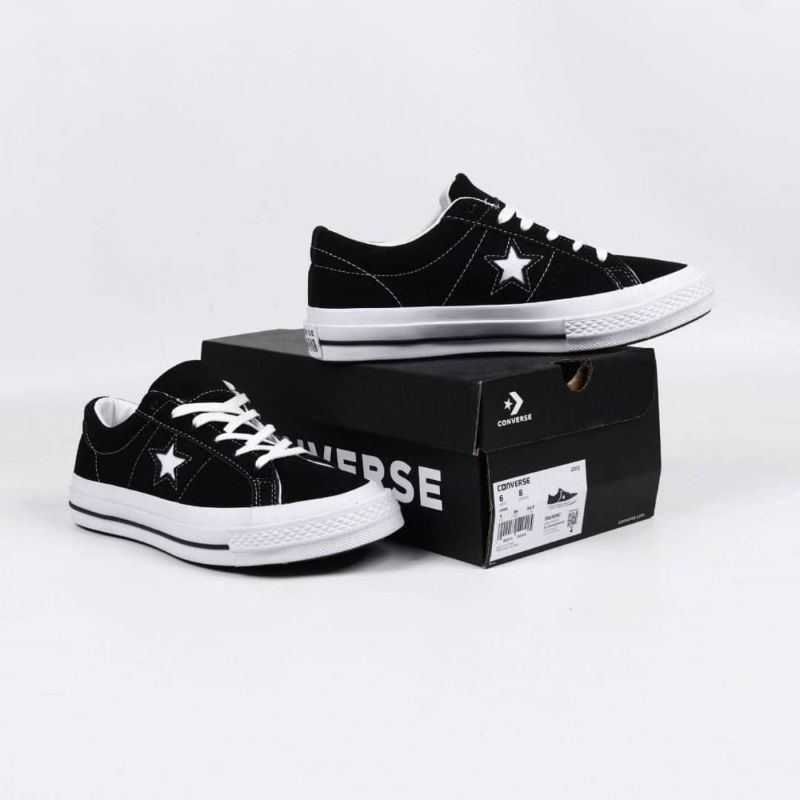Converse one star ox black white