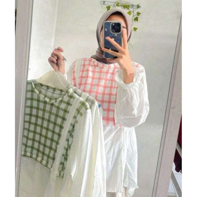 haya tartan blous