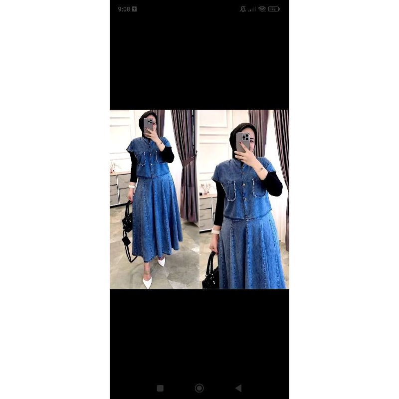 ONE SET Rok jeans