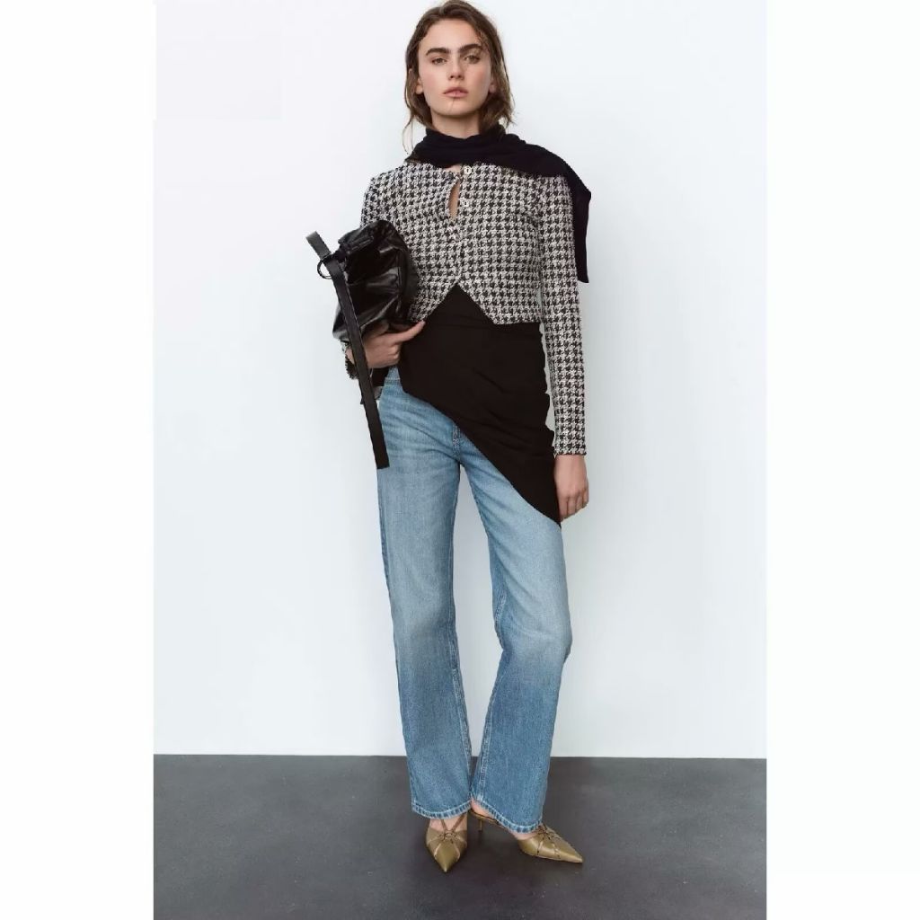 CARDIGAN, BLAZER, OUTER || White Houndstooth 1