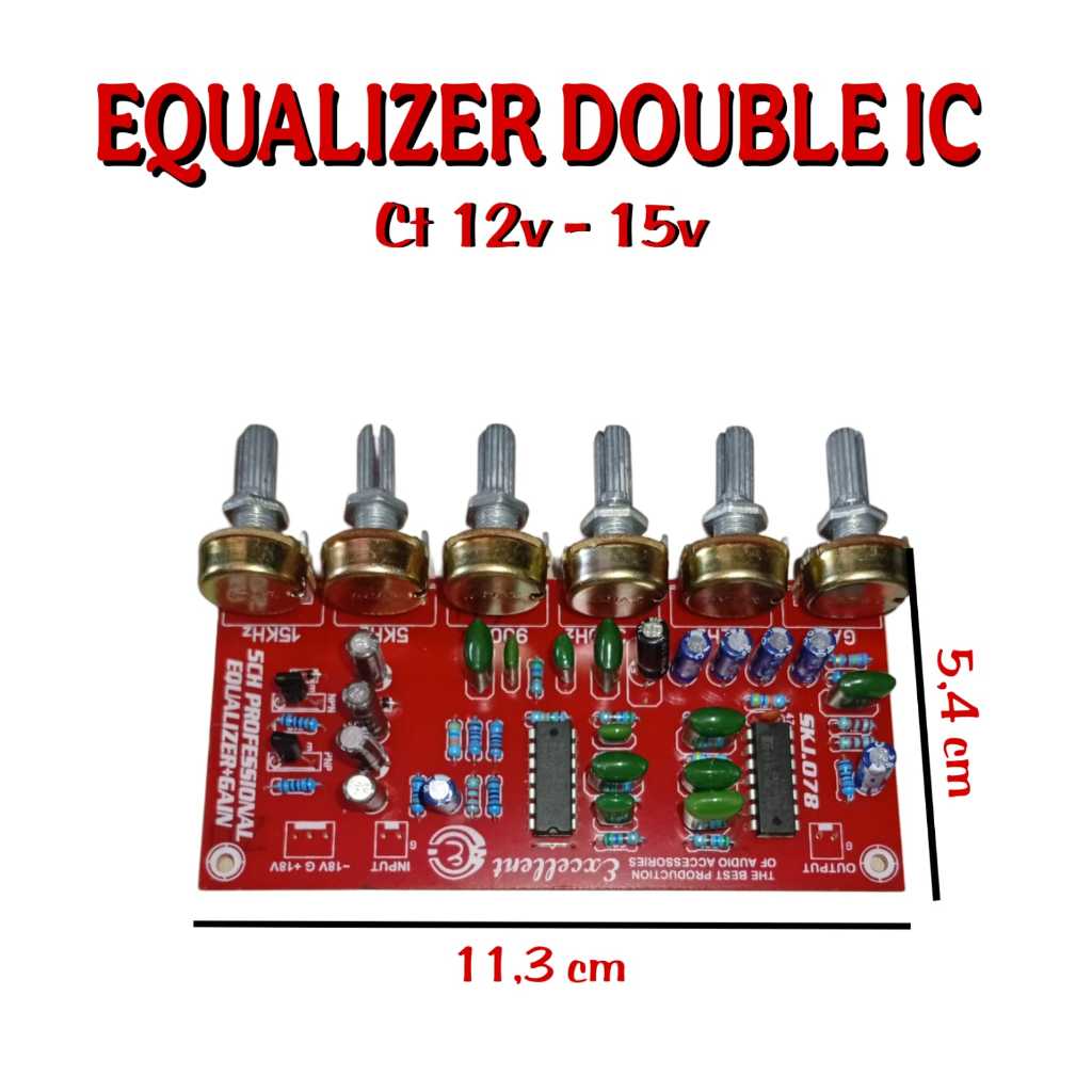EQUALIZER DOUBLE IC CT 12V - CT 15V EQUALIZER + GAIN