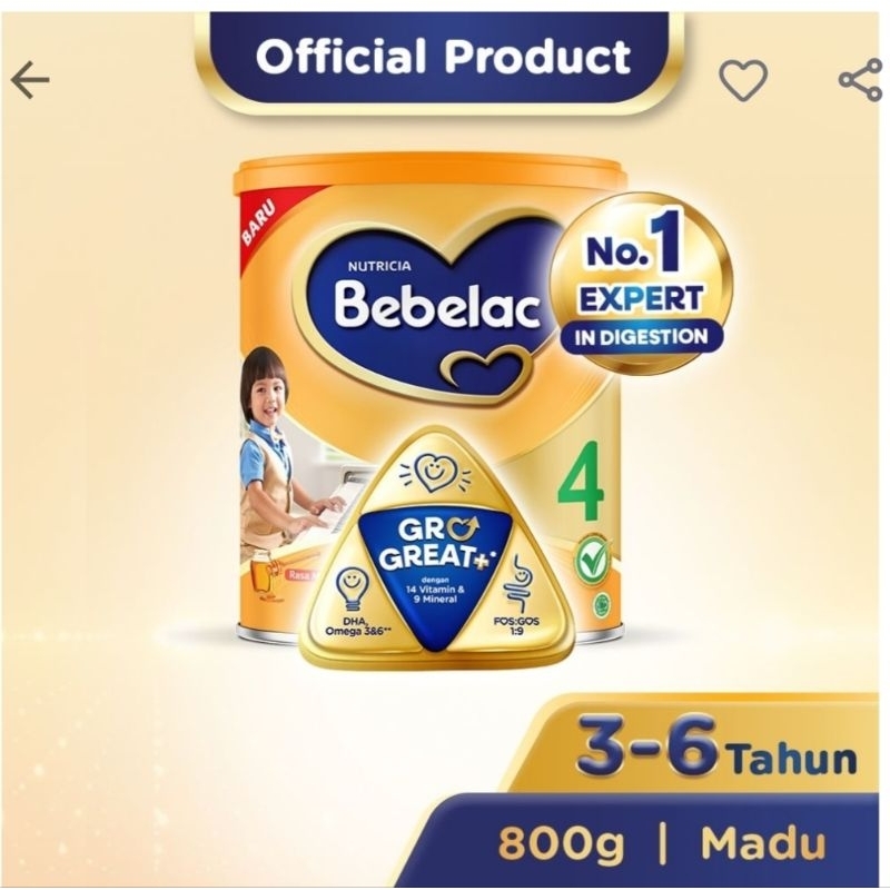 BEBELAC 4 MADU 800gr