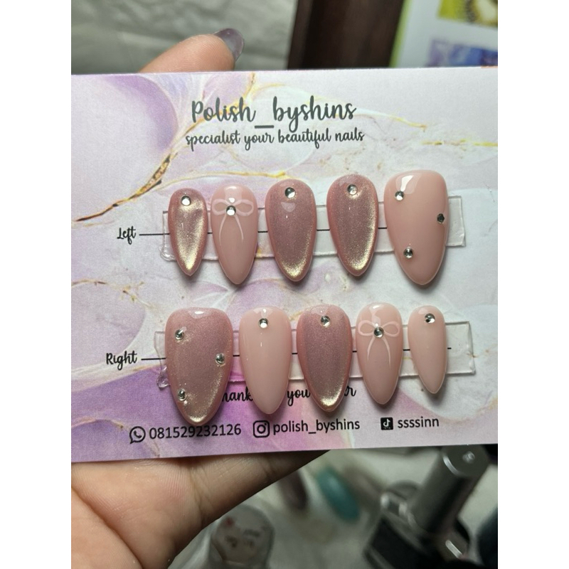 press pn nails pink cat eye