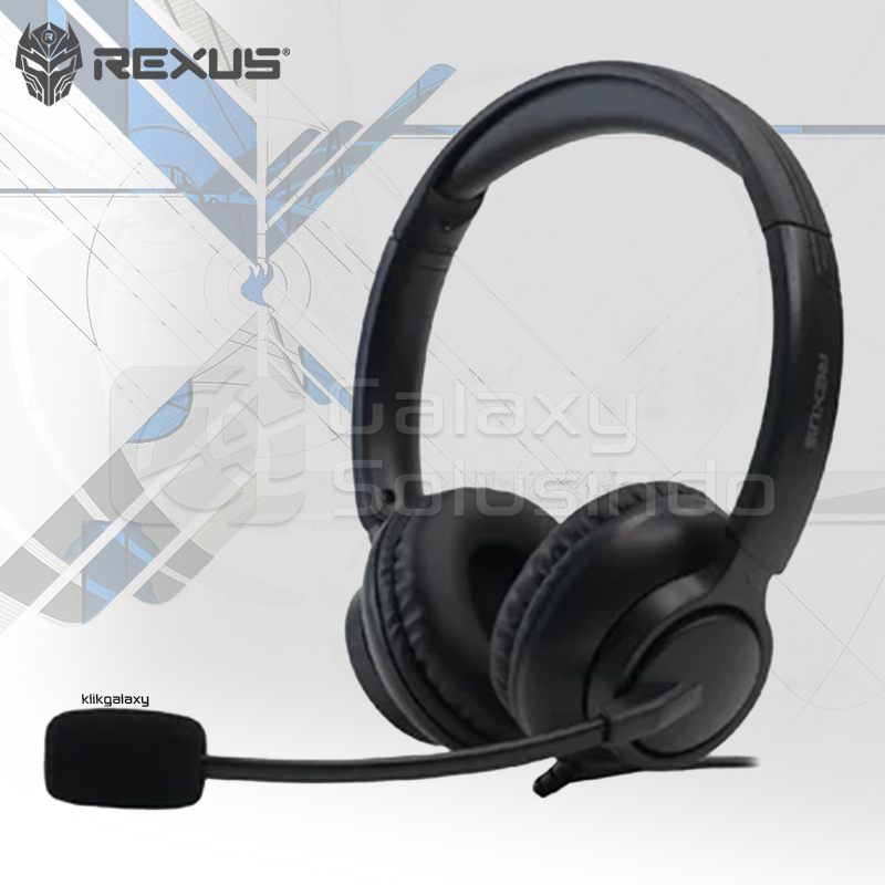 Rexus WO2 Lightweight Adjustable Headband Wired Stereo Headset