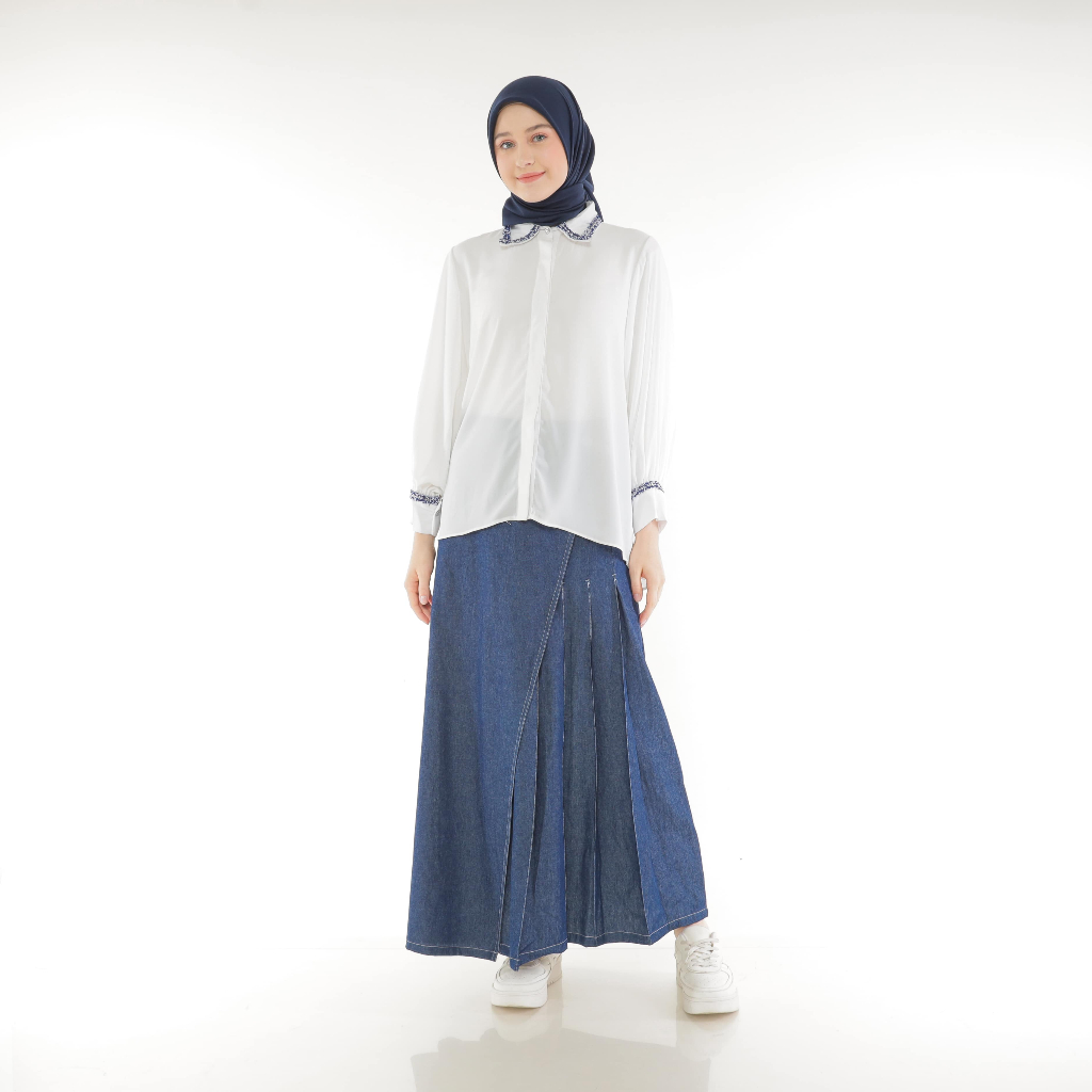 𝐑𝐃𝐊 Basic Ceruty Shirt with Lace