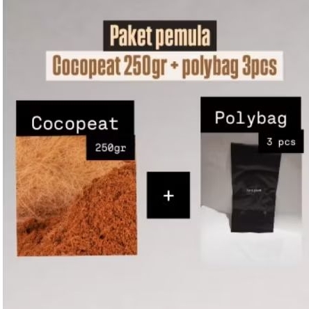 cocopeat 250gr + polybag 18x18(3)
