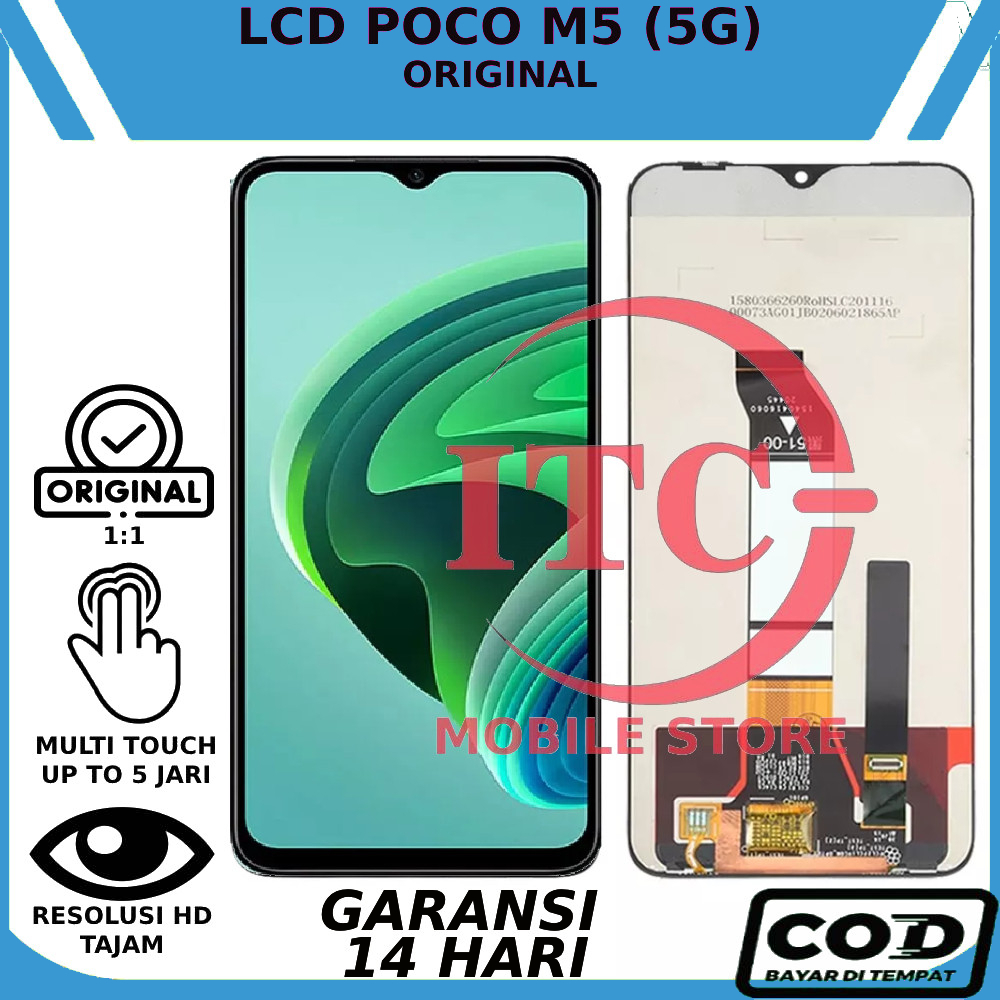 LCD TOUCHSCREEN POCO M5 (5G) ORIGINAL FULLSET GARANSI