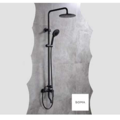 SOMA Complete shower set black hitam doff