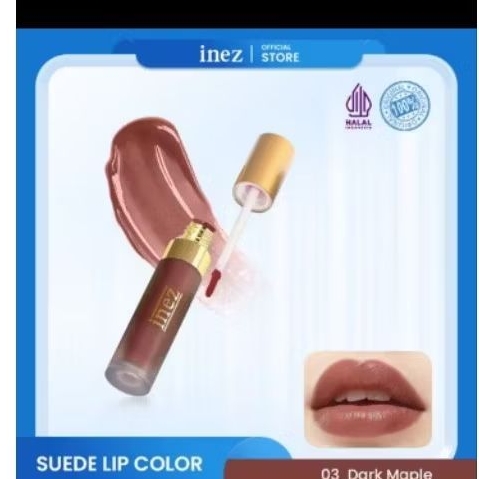 inez suede lip color 04 dark maple