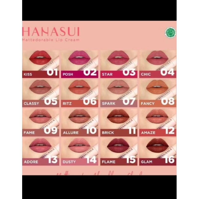 hanasui mattedorable lip cream