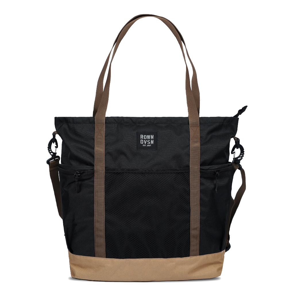 Rown Division Tote Bag || Nepper Black Cream