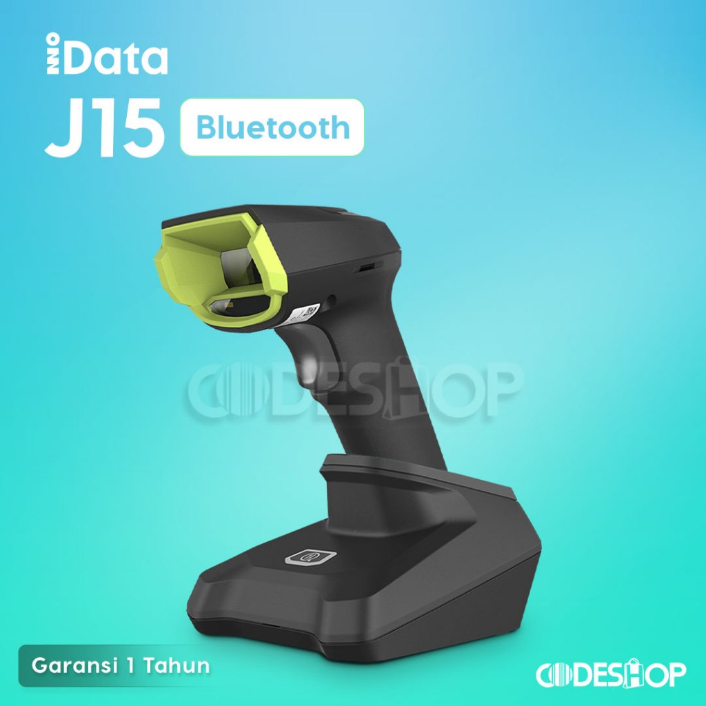 Barcode Scanner 2D iData J15 Scan Handheld QR Code 2 Dimensi Auto Sense Bluetooth