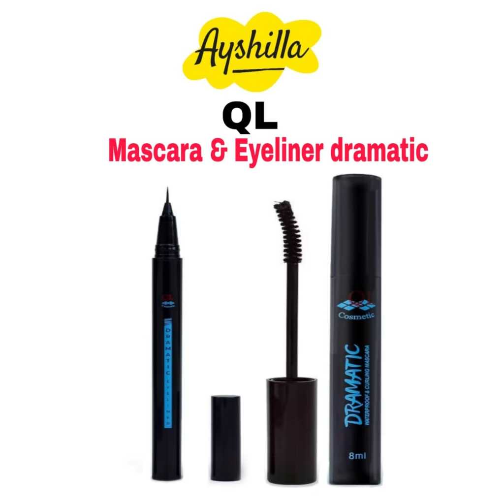 QL COSMETIC MASCARA DRAMATIC + EYELINER DRAMATIC WATERPROOF