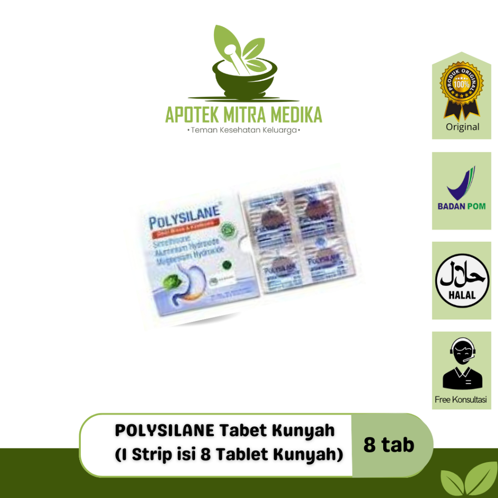 POLYSILANE Tablet Kunyah 8 Tab/ Strip
