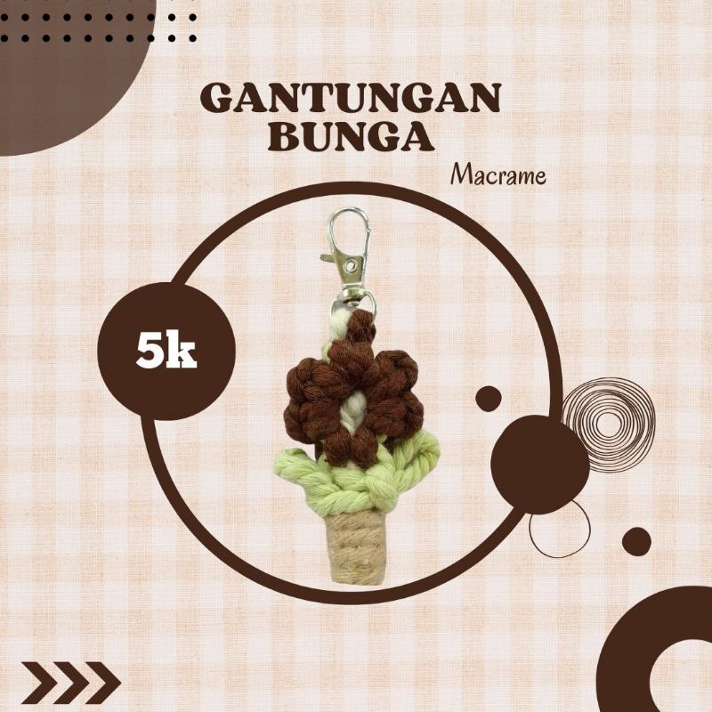Gantungan Bunga | Macrame | Bag Charm | Lucu