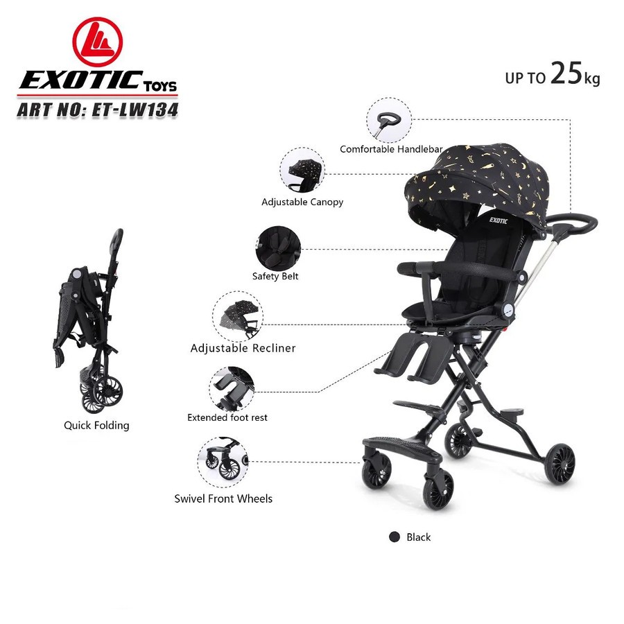 STROLER BAYI EXOTIC MAGIC STROLLER LW134 MIX