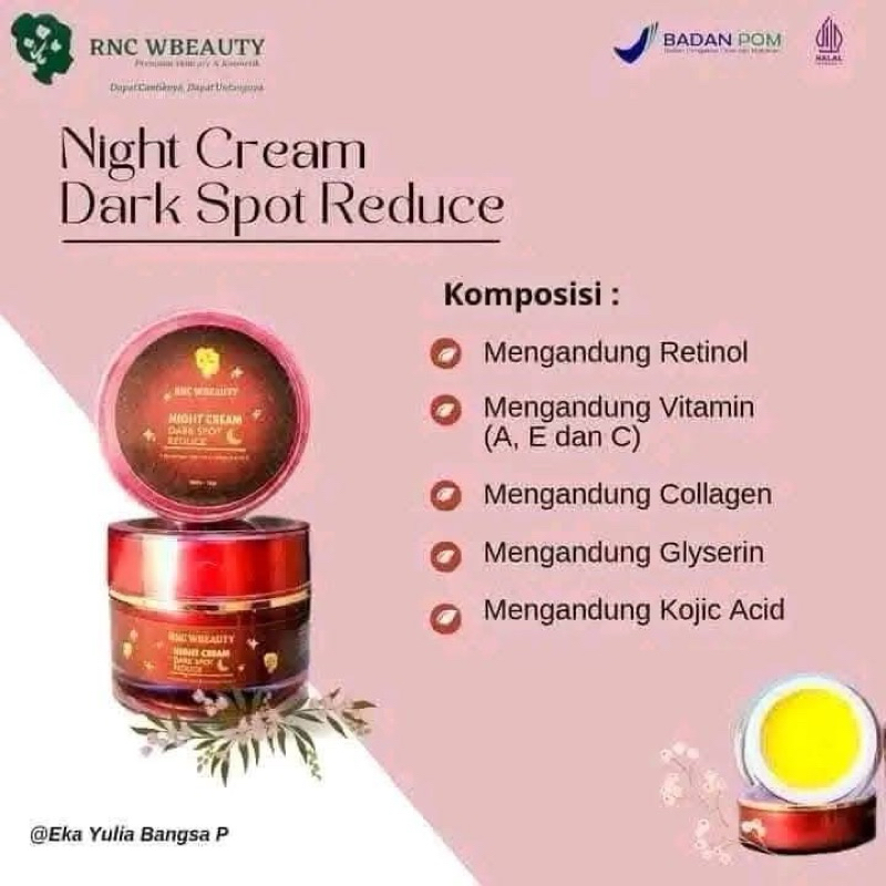 Night cream dark spot