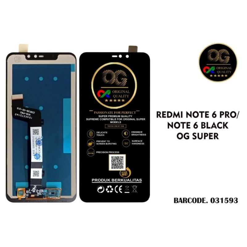 LCD + TOUHSCREEN REDMI NOTE 6 PRO OG SUPER